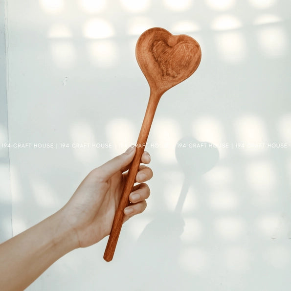 Love You Mama - Wooden Heart Spoon -