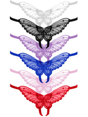 Butterfly Crotchless Sequin Thong Dozen Assorted Pack