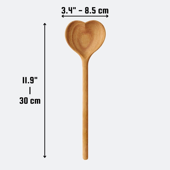 Love You Mama - Wooden Heart Spoon -