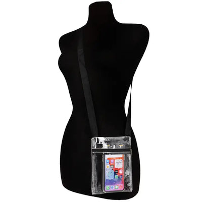 Petite Clear Soft Pvc Zippered Crossbody Bag