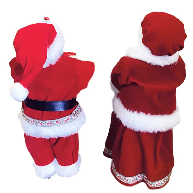 12" Black Mr. and Mrs. Claus, Set of 2