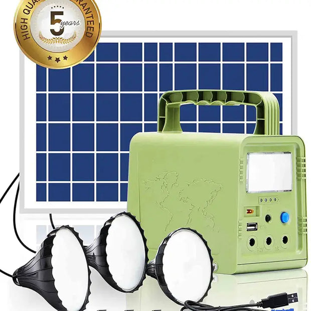 Solar Generator - Portable Power Station For Emergency ,Solar Powered Generator with Panel Including 3 Sets Led Light