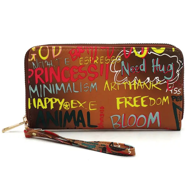 GP2728W Multi Graffiti Queen Bee Stripe 2-in-1 Boxy Satche