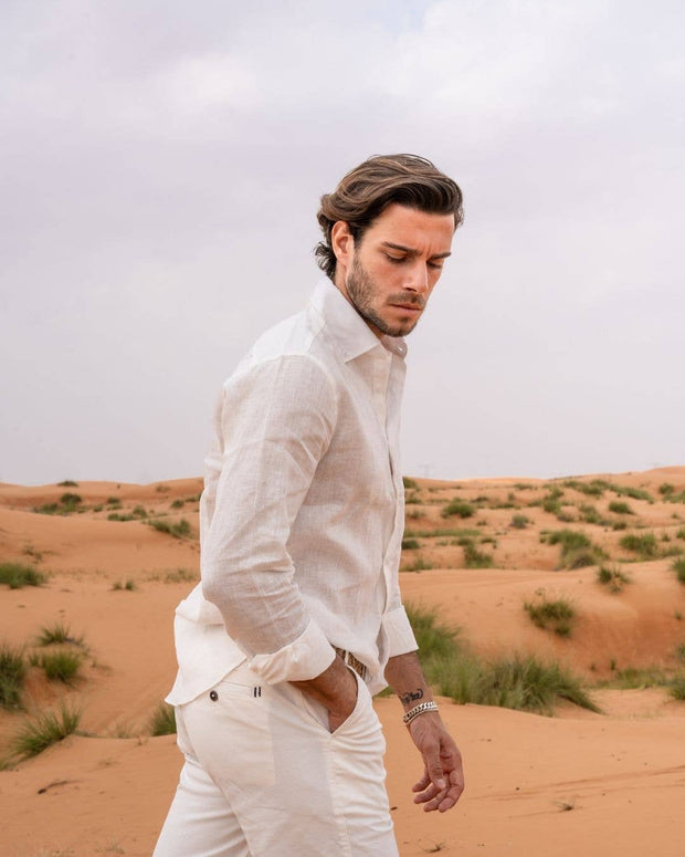 Organic Ivory Linen Shirt