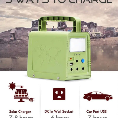 Solar Generator - Portable Power Station For Emergency ,Solar Powered Generator with Panel Including 3 Sets Led Light
