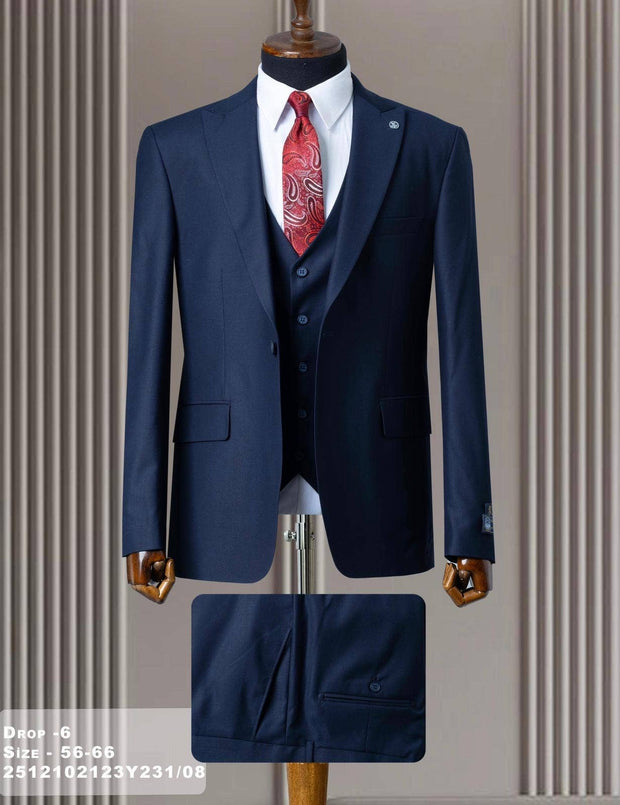 3 Pcs Peak Lapel Men Suit