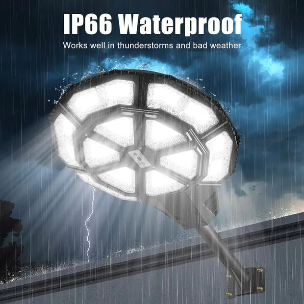 1500W Large Solar Street Lights Outdoor - Commercial Grade Solar Powered Street Light 120000LM with Remote