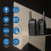 Baofeng GT-68 [4 Packs] Frs Radios | License-Free | Typc-C Charging | Ctcss/Dcs