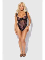 Harper Embroidered Mesh Teddy