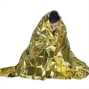 Thermal Blankets, Silver Gold Foil Survival Blanket Space Blanket Survival Kit For Outdoors, Camping, Hiking, Survival or First Aid (Gold, 1pc)(10 Pack)
