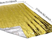 Thermal Blankets, Silver Gold Foil Survival Blanket Space Blanket Survival Kit For Outdoors, Camping, Hiking, Survival or First Aid (Gold, 1pc)(10 Pack)