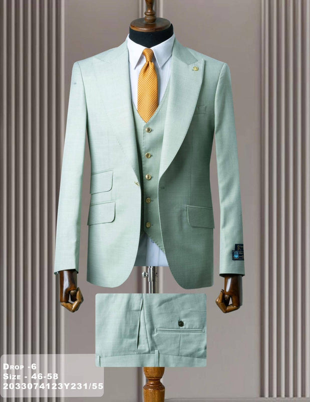 3 Pcs Peak Lapel Men Suit