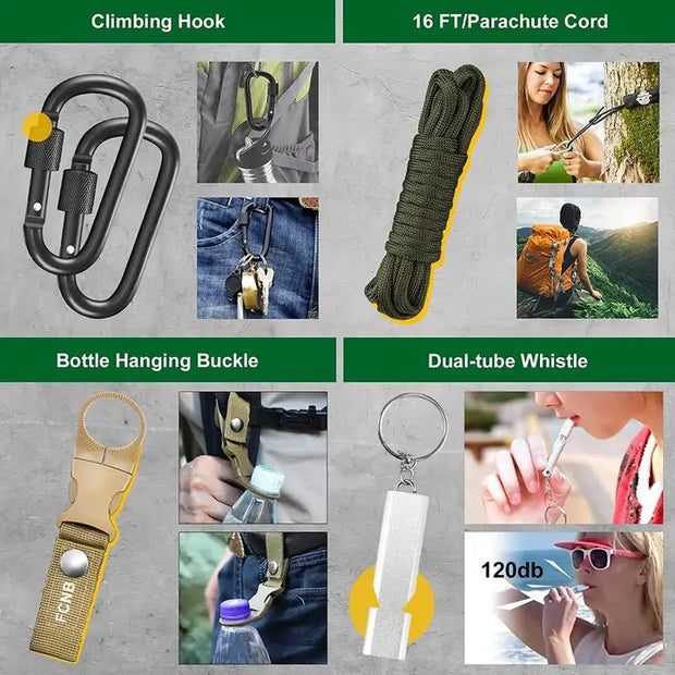 High Quality Perfect Gift Survival Gear Kit Camping Accessor