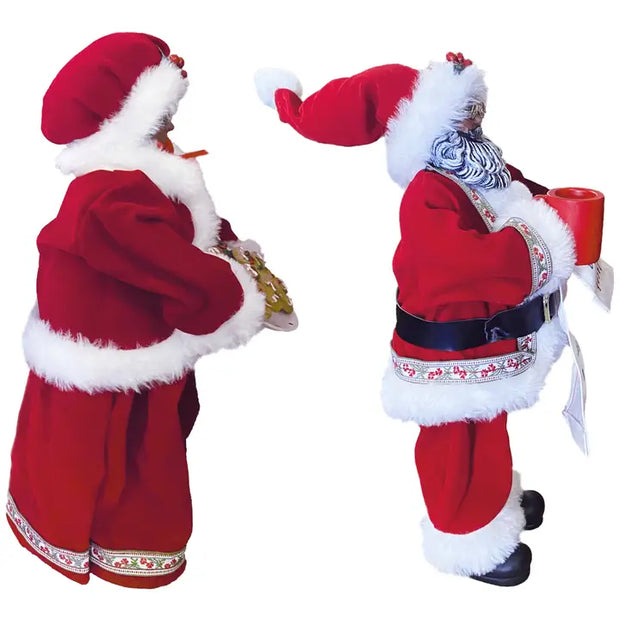 12" Black Mr. and Mrs. Claus, Set of 2