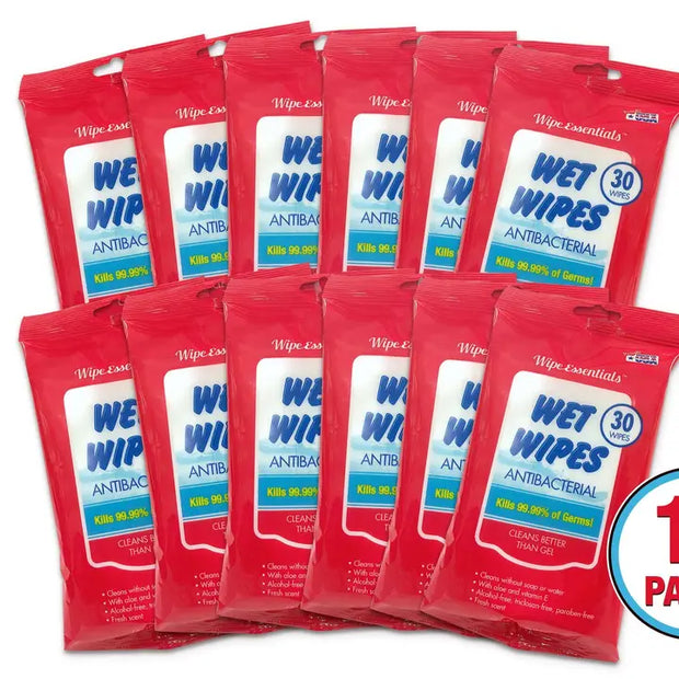 Wipeessentials Anti-Bacterial Wipes- 30 Ct Soft Pack
