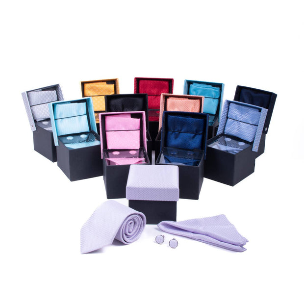 12pc Men's Boxed Bow Tie and Hanky with Lapel Pin Set
