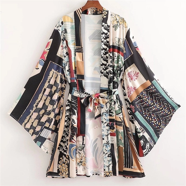 Patchwork Kimono Top and Bottoms